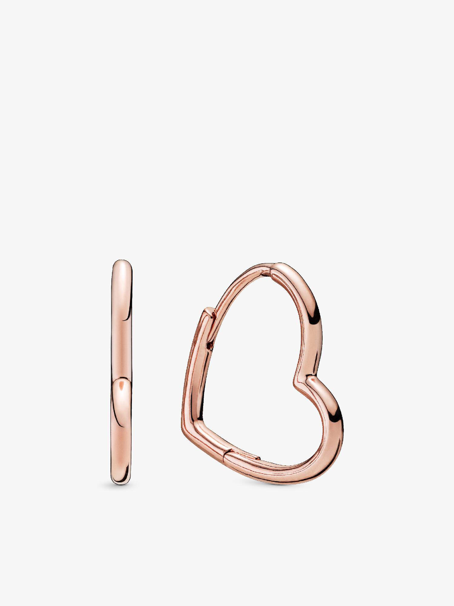 Asymmetrical Heart Hoop Earrings