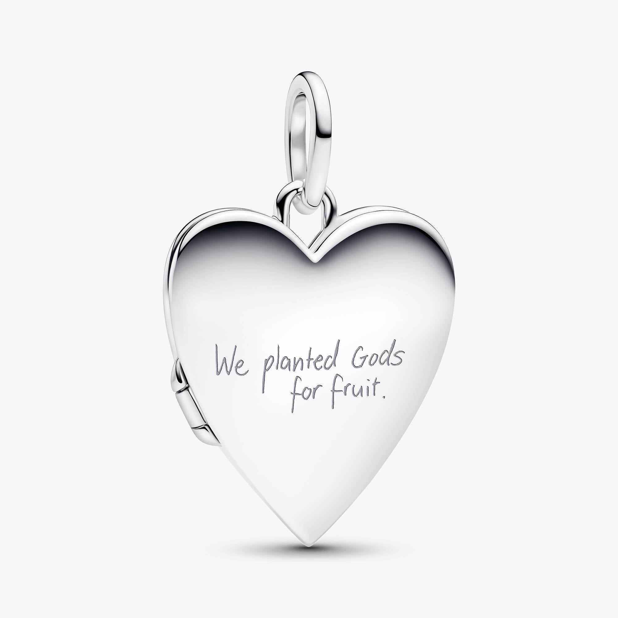 Peach PRC Heart Engraved Charm