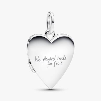 Peach PRC Heart Engraved Charm