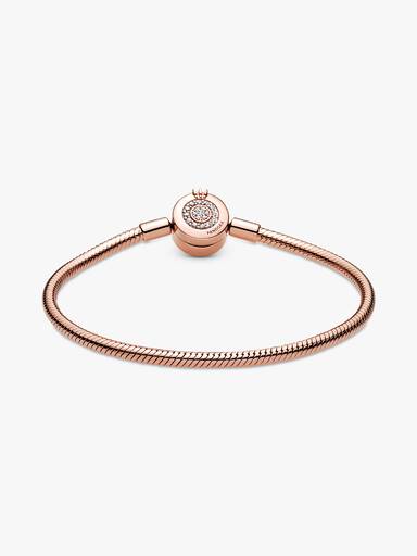 Sparkling Crown O Snake Chain Bracelet