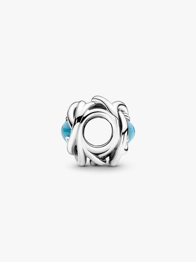 December Crystal Birthstone Eternity Circle Charm