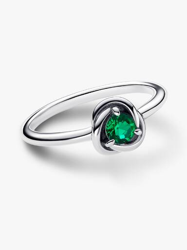 May Crystal Birthstone Eternity Circle Ring