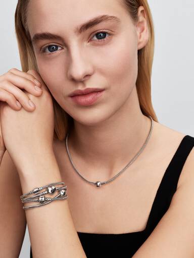 Pandora Moments Ball Clasp Snake Chain Bracelet