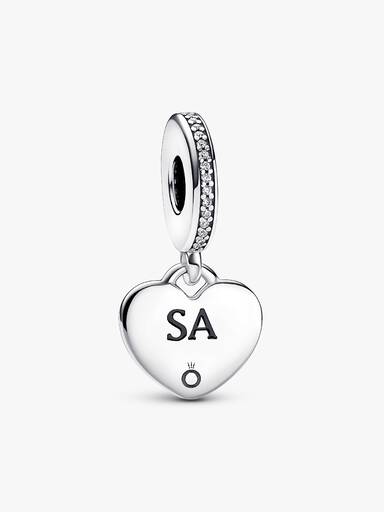 South Australia Engravable Dangle Heart Charm
