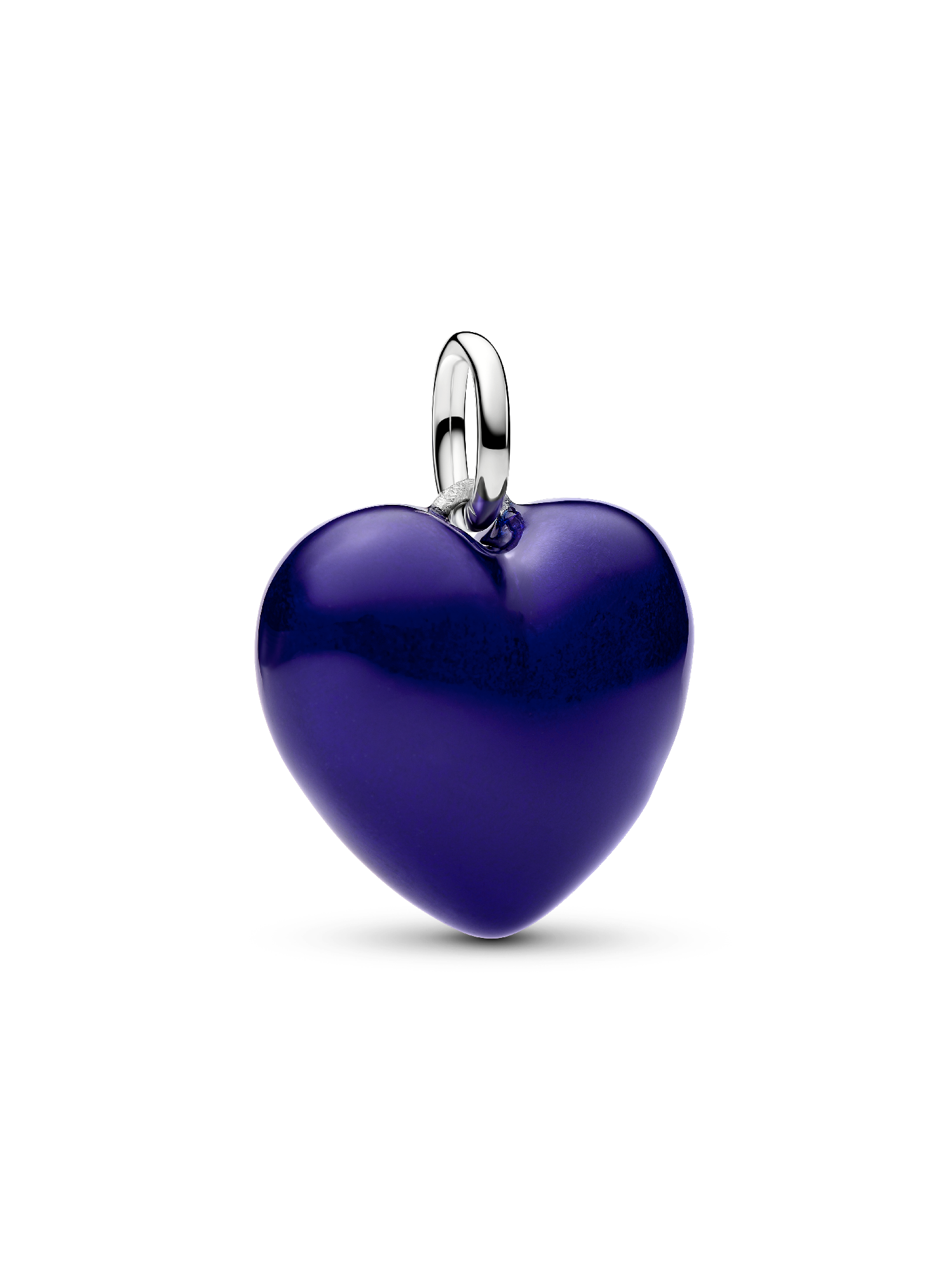 Blue Puffy Heart Dangle Charm