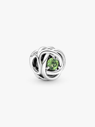 August Crystal Birthstone Eternity Circle Charm
