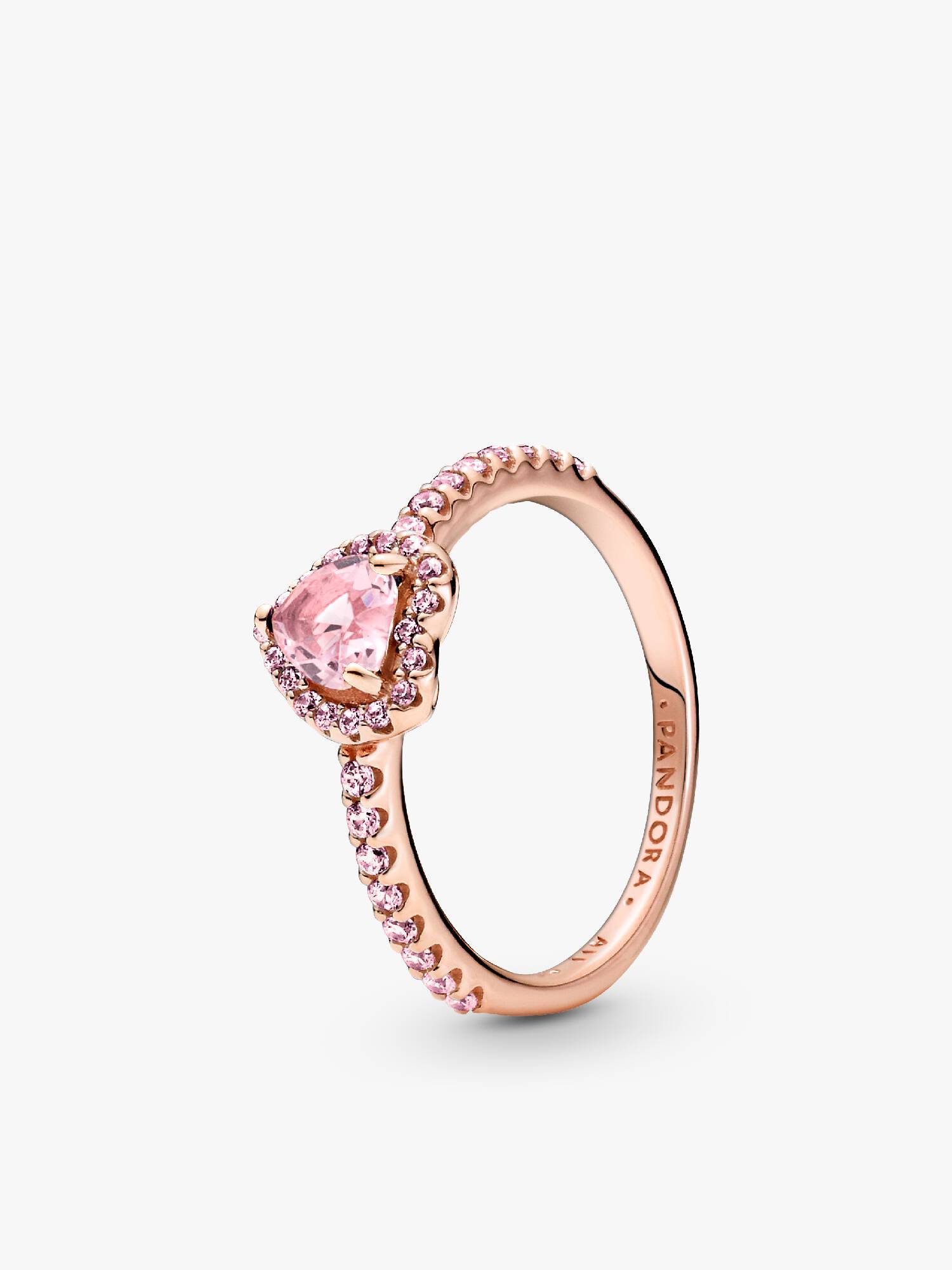 Sparkling Elevated Heart Ring