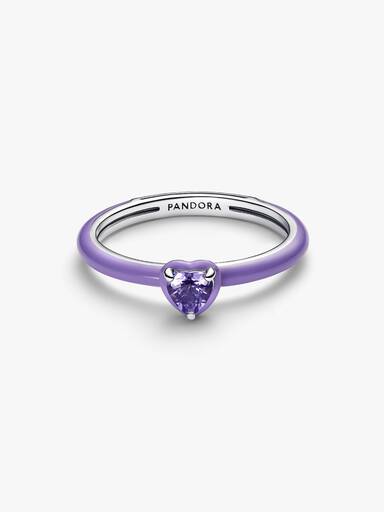 Purple Chakra Heart Ring