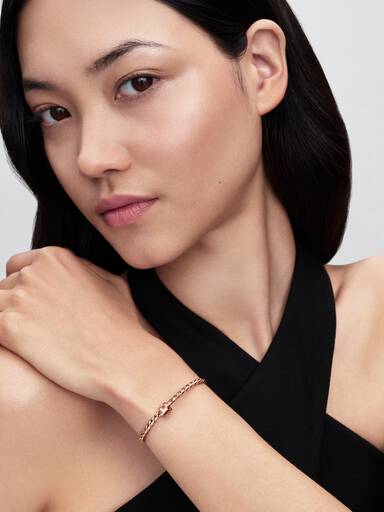 Puzzle 14k rose gold-plated mini charm