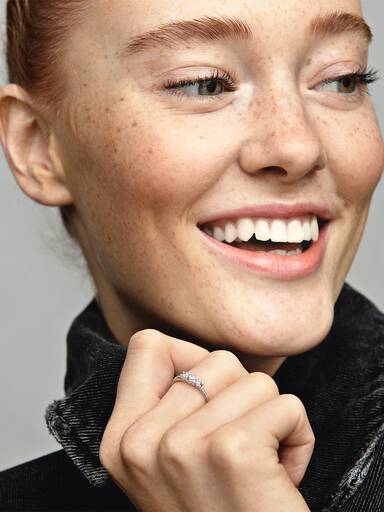 Clear Three-Stone Ring