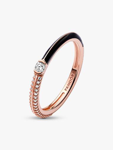 Pavé & Black Dual Ring