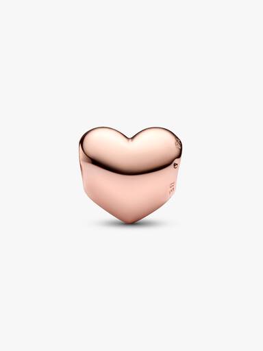 Engravable medium heart 14k rose gold-plated charm