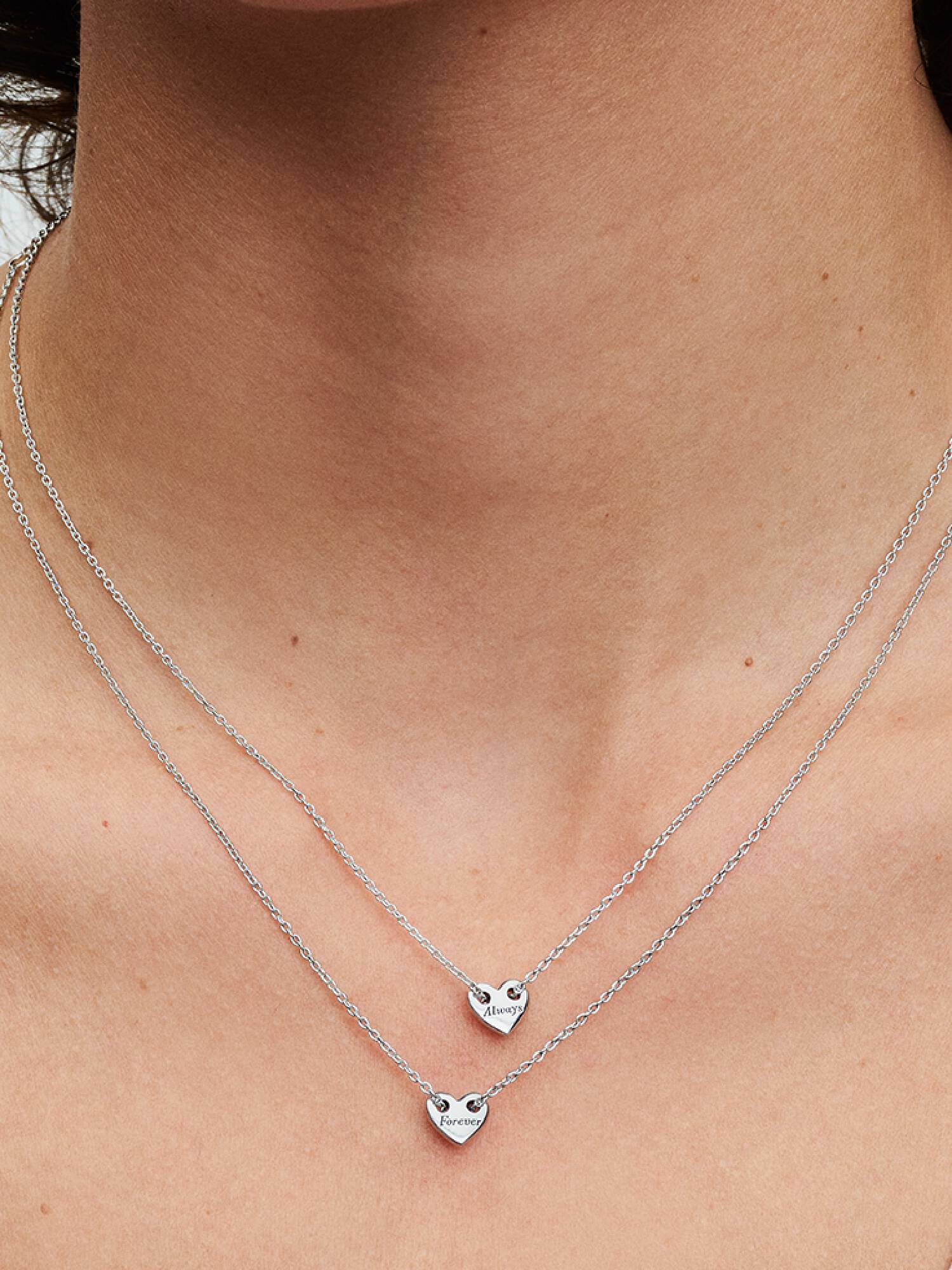 Forever & Always Splittable Heart Collier Necklaces