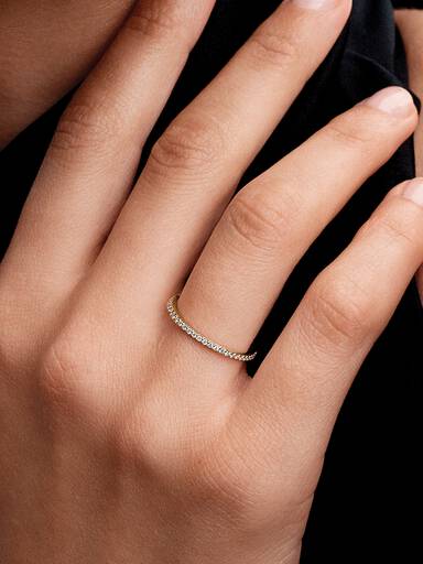 Pandora Era Lab-Grown Diamond Half Eternity Pavé Band Ring