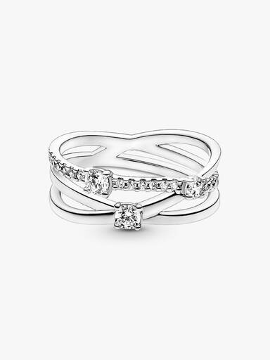 Sparkling Triple Band Ring