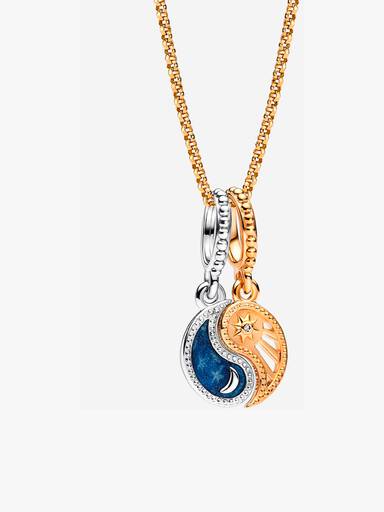 Sun & Moon Dangle Charm and Necklace Set
