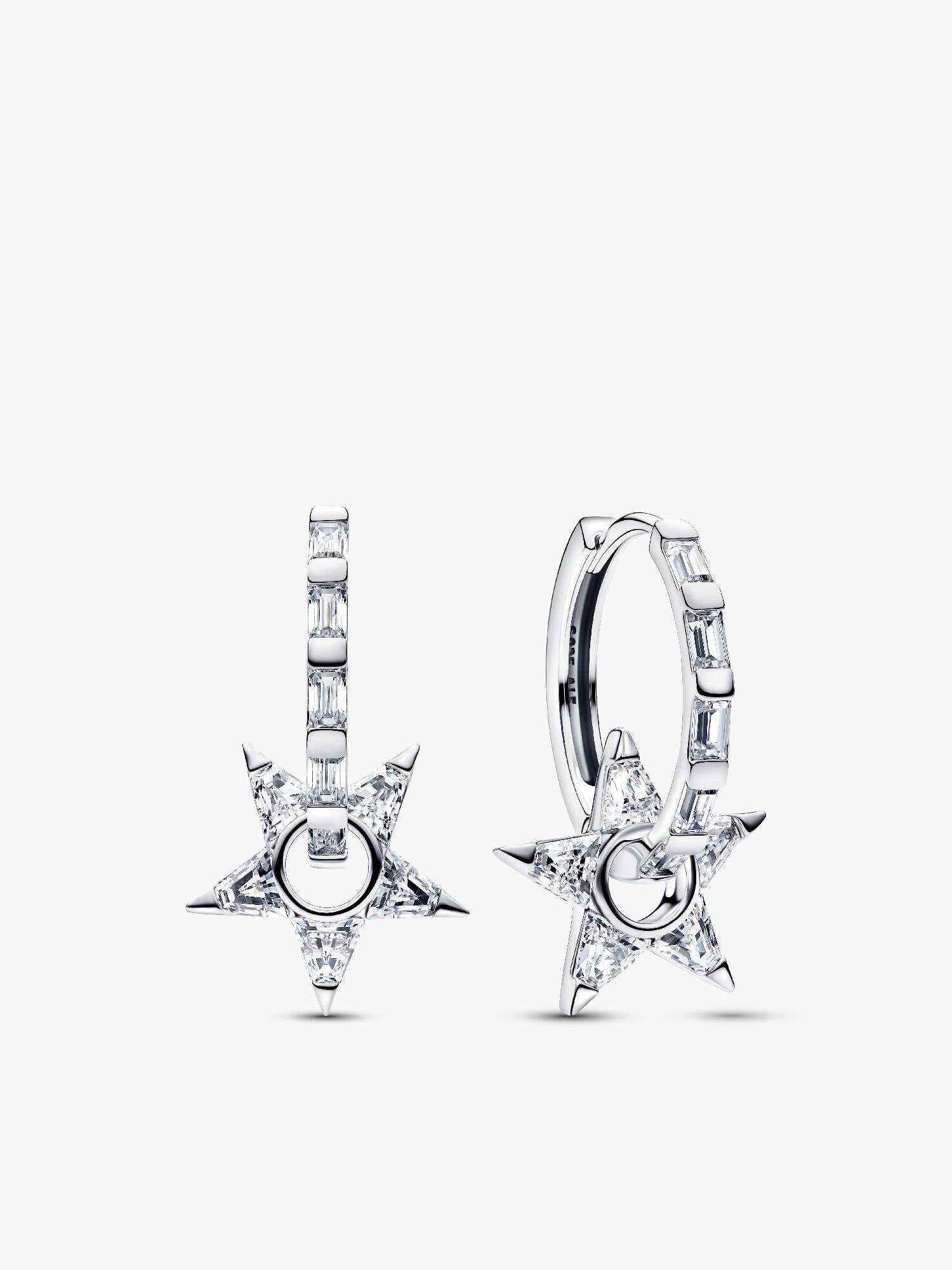Sparkling Stella Openwork Hoop Earrings