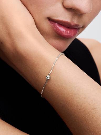 Pandora Era Lab-Grown Diamond Bezel Chain Bracelet