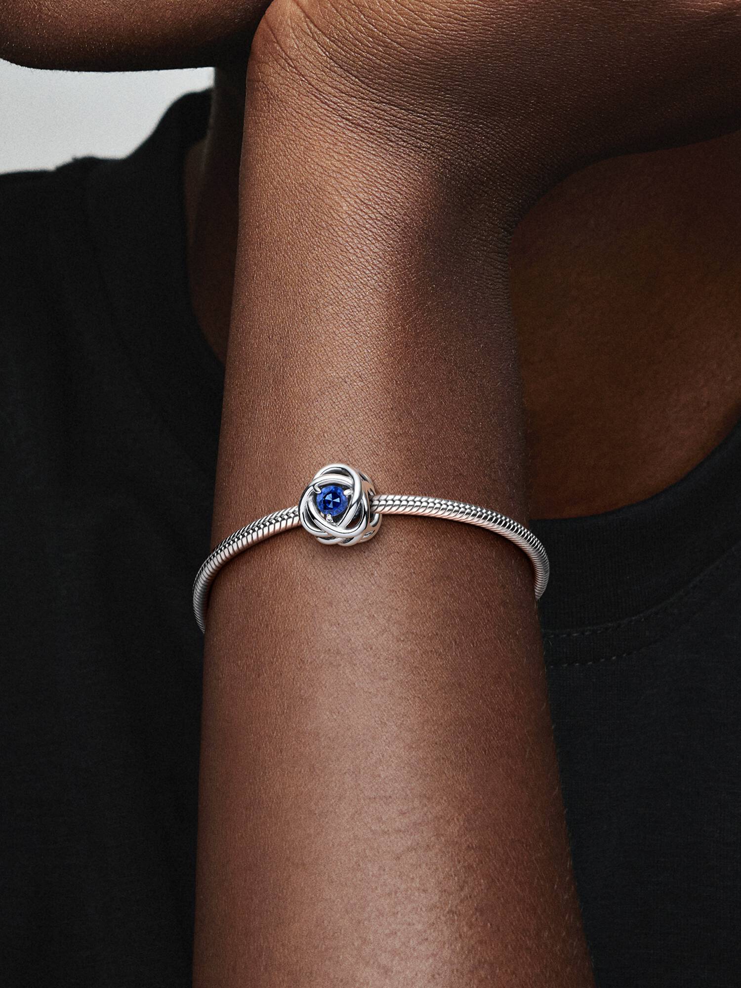 September Crystal Birthstone Eternity Circle Charm