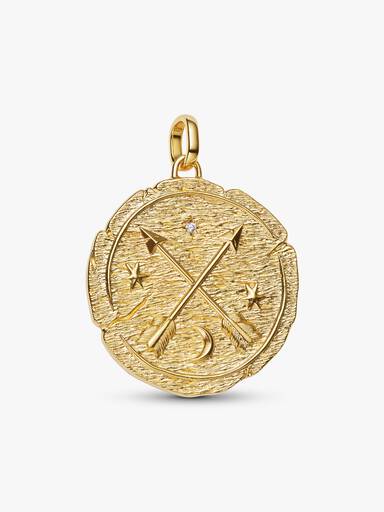 Crossing Arrows Oversized Talisman Charm