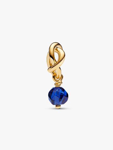 September Crystal Birthstone Eternity Circle Dangle Charm