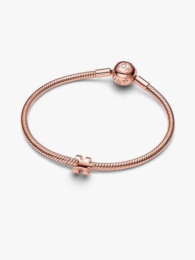 Puzzle 14k rose gold-plated mini charm