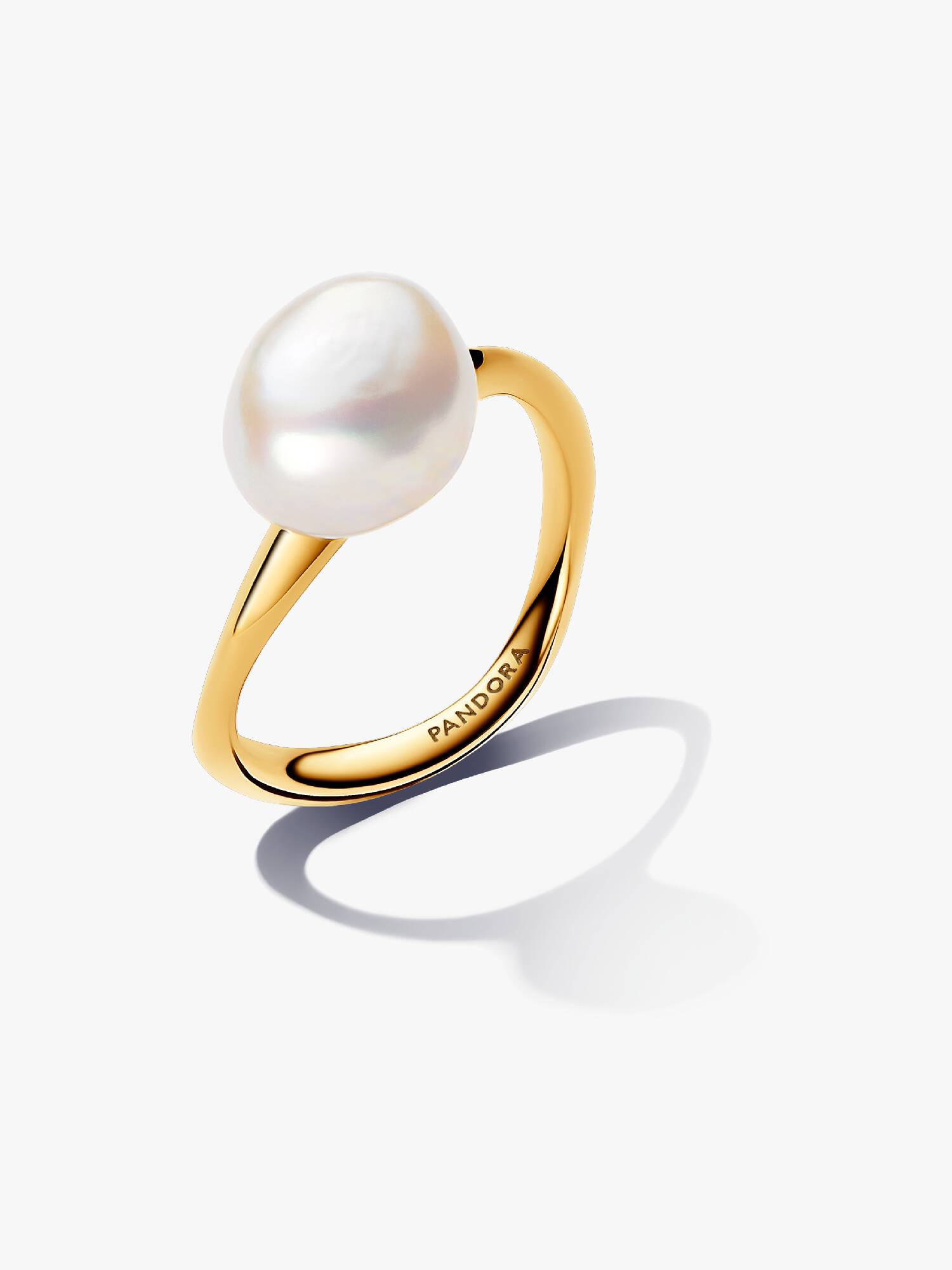 Baroque Treated Freshwater Cultured Pearl Ring