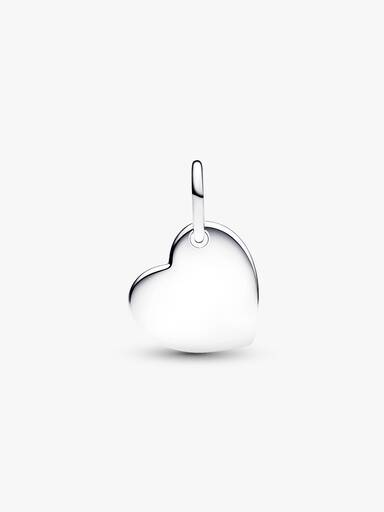 January Engravable Heart Red Stone Dangle Charm