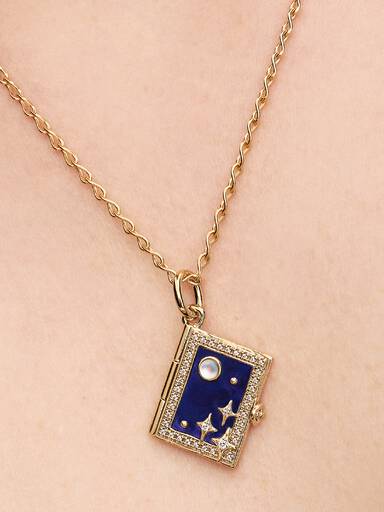 Engravable Magic Book Dangle Charm