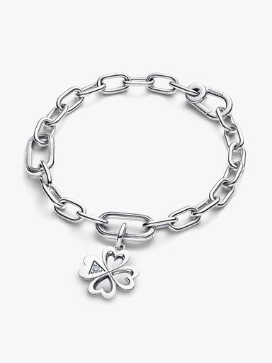 Heart Four-Leaf Clover Medallion Charm