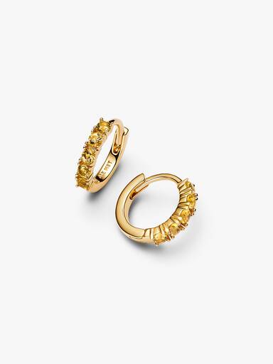 Yellow Huggie Earrings