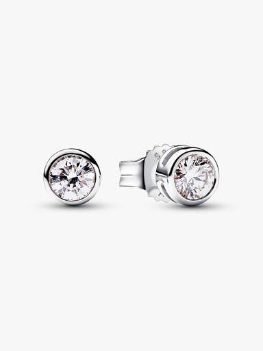 Pandora Era Lab-Grown Diamond Bezel Stud Earrings
