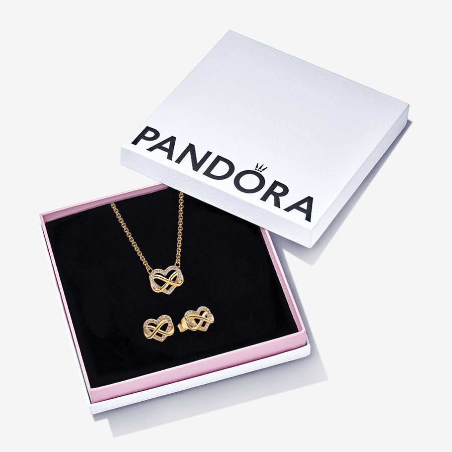 14k Gold Plated Infinity Heart Gift Set image number 0