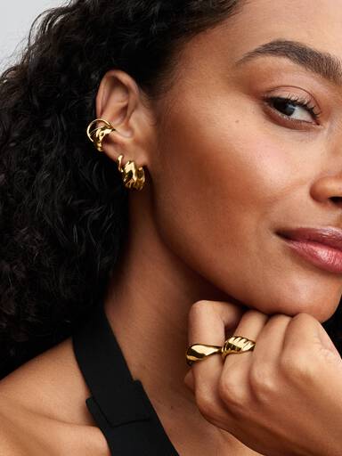 Rippled Hoop Earrings