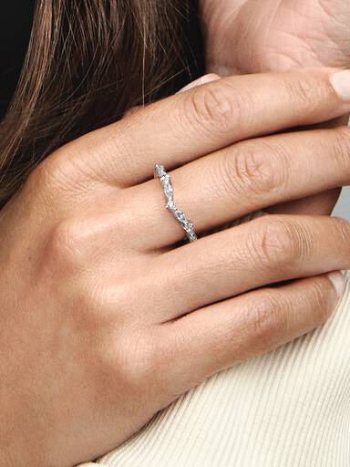 Pandora Timeless Wish Sparkling Alternating Ring