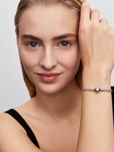 Pandora Moments Ball Clasp Snake Chain Bracelet