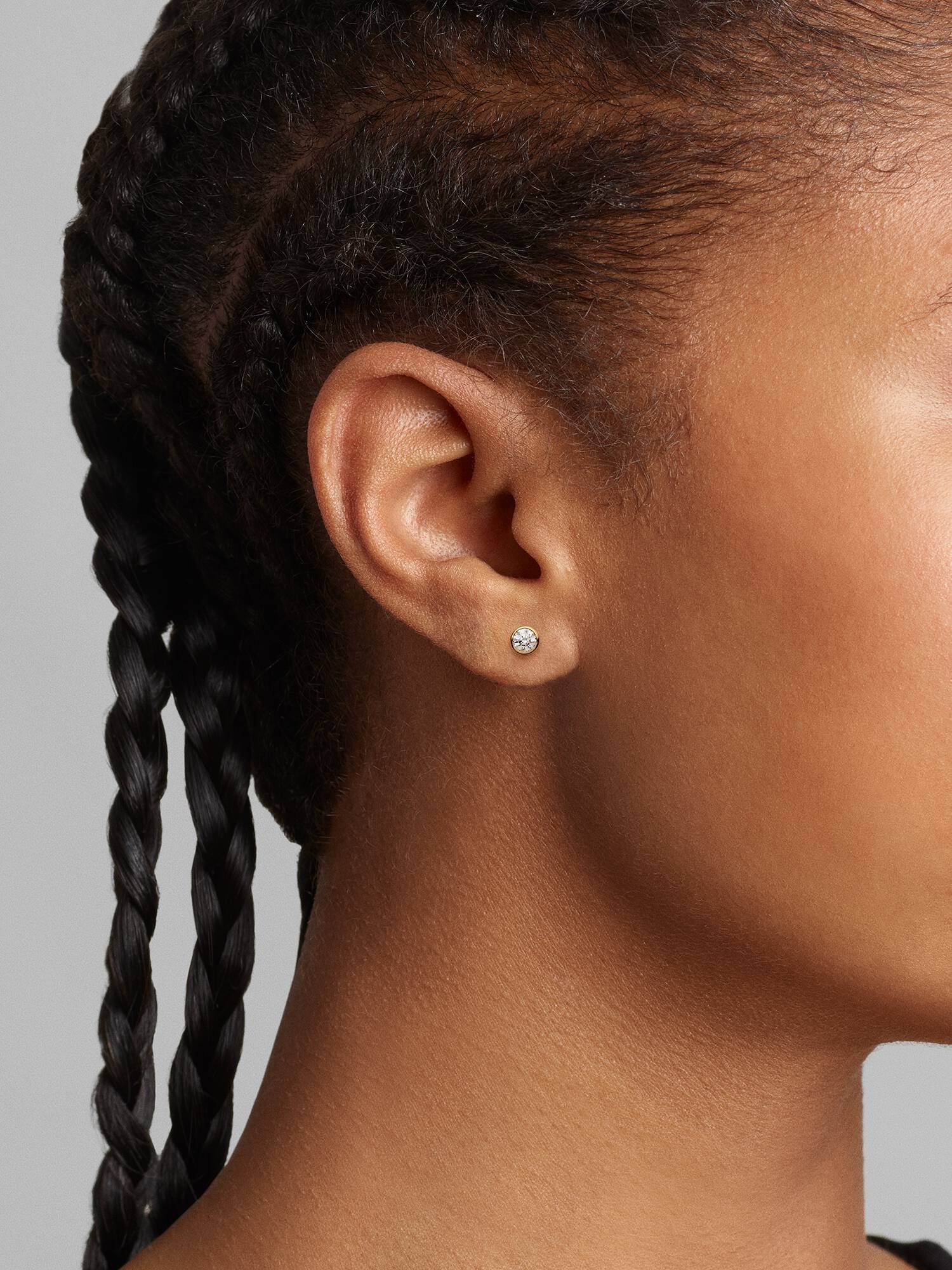 Pandora Era Lab-Grown Diamond Bezel Stud Earrings