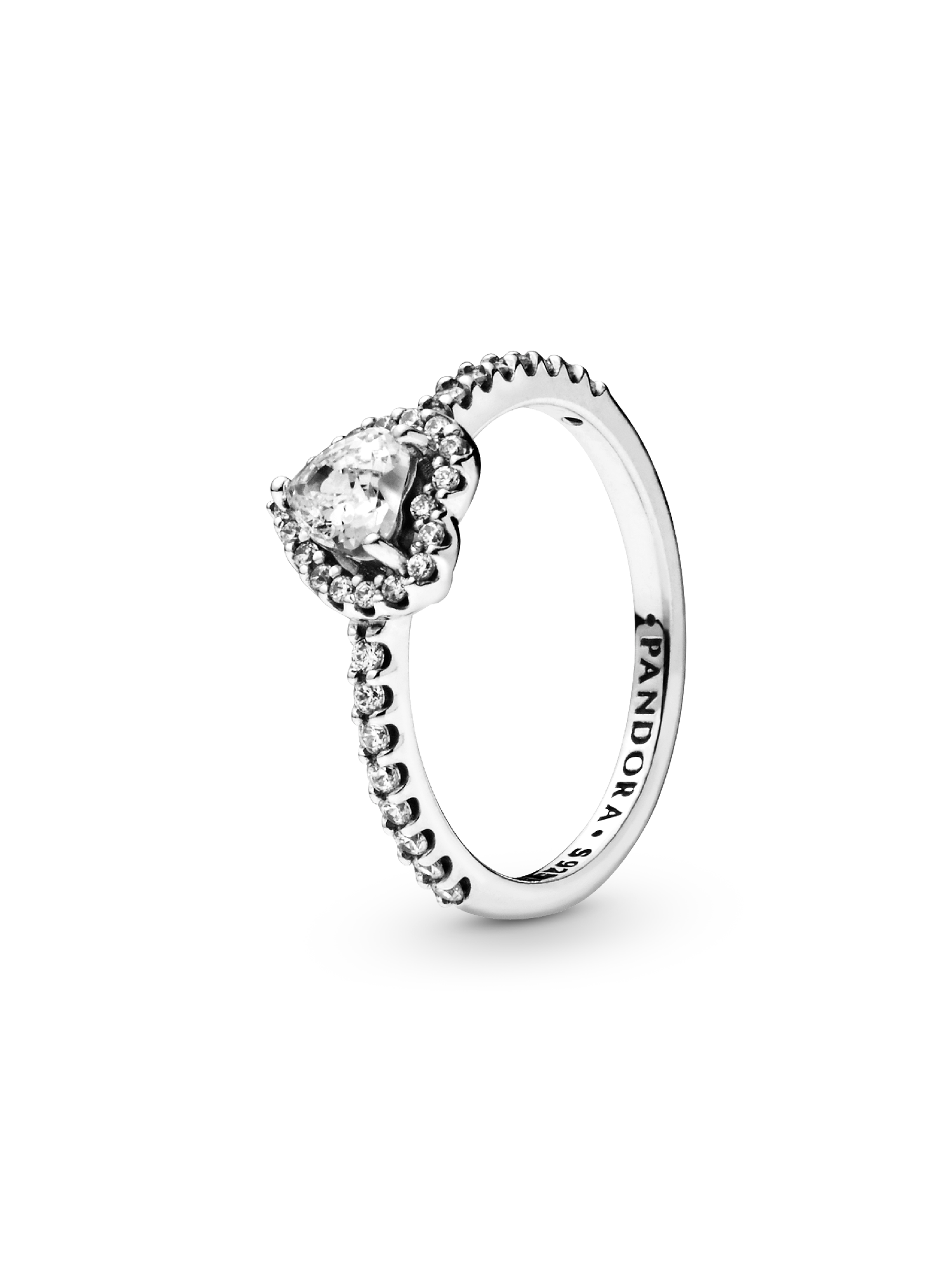 April Crystal Birthstone Elevated Heart Ring