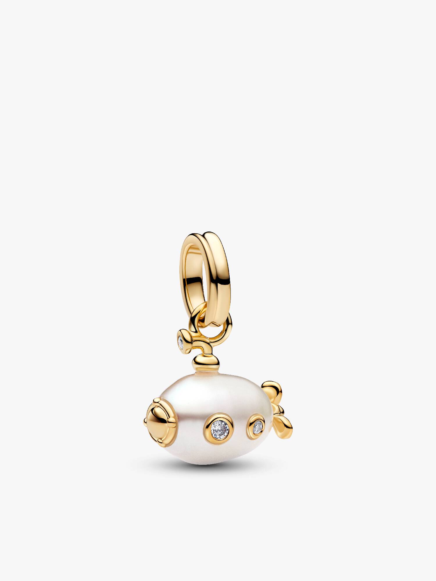Treated Freshwater Cultured Baroque Pearl Submarine Dangle Charm