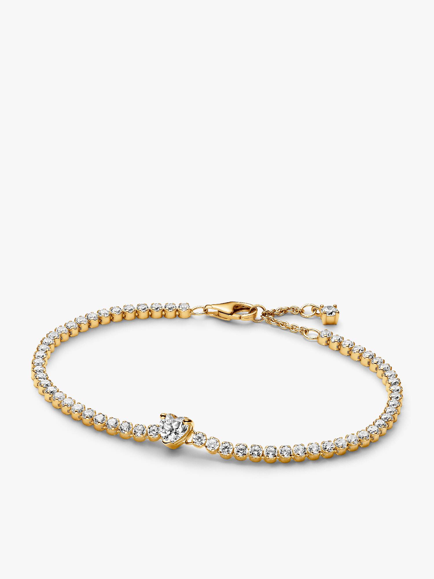 Sparkling Heart Tennis Bracelet