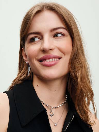 Extended Pavé Link Single Earring