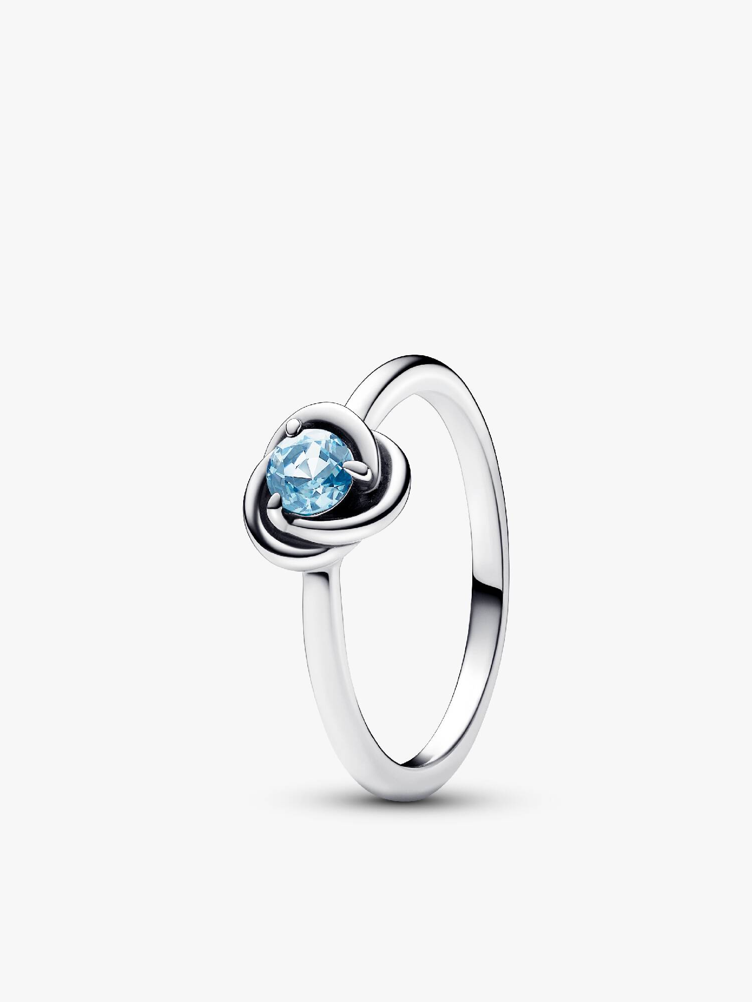 March Crystal Birthstone Eternity Circle Ring