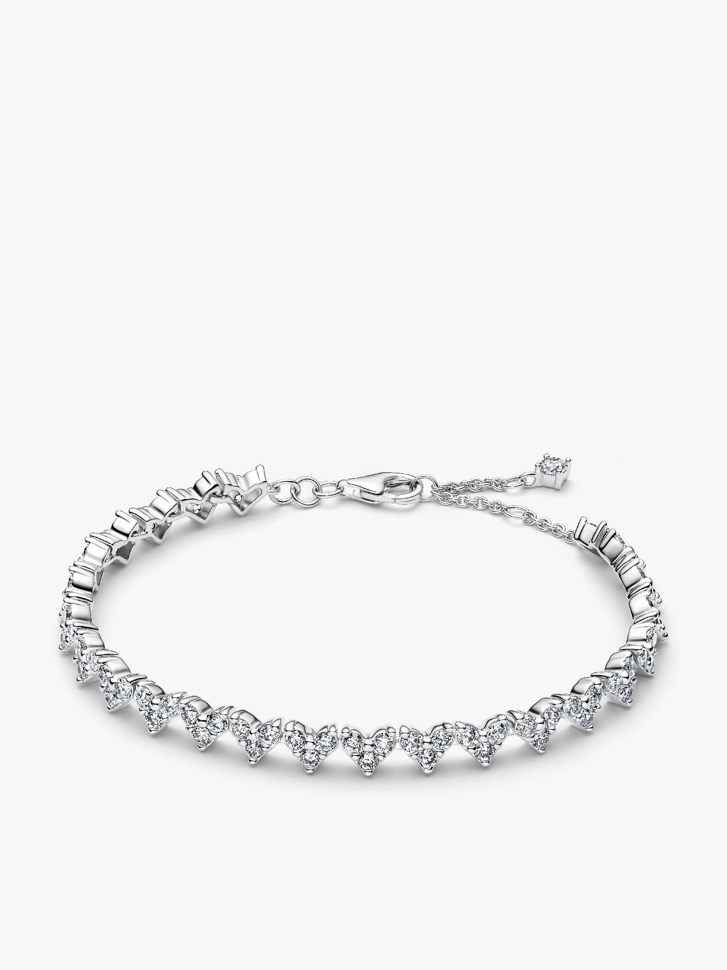 Triple Stone Heart Bracelet