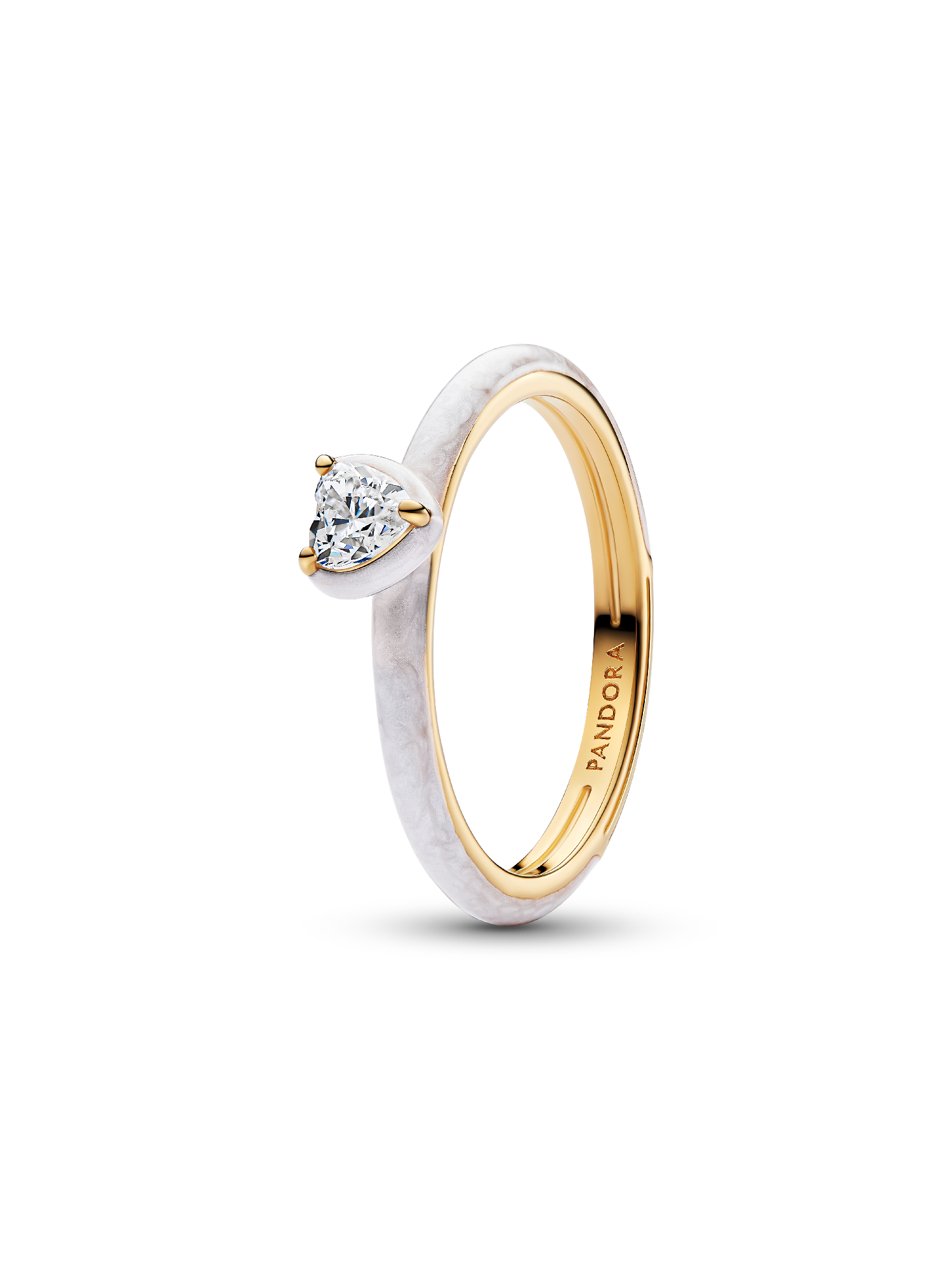 White Chakra Heart Ring