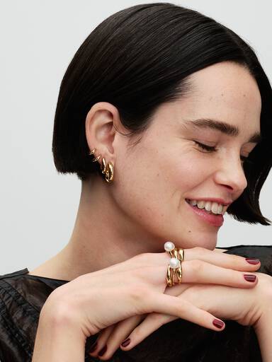 Double Huggie Hoop Earrings