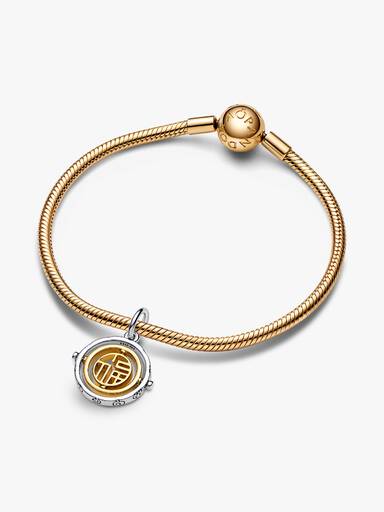 Two-tone Fú Spinning Dangle Charm