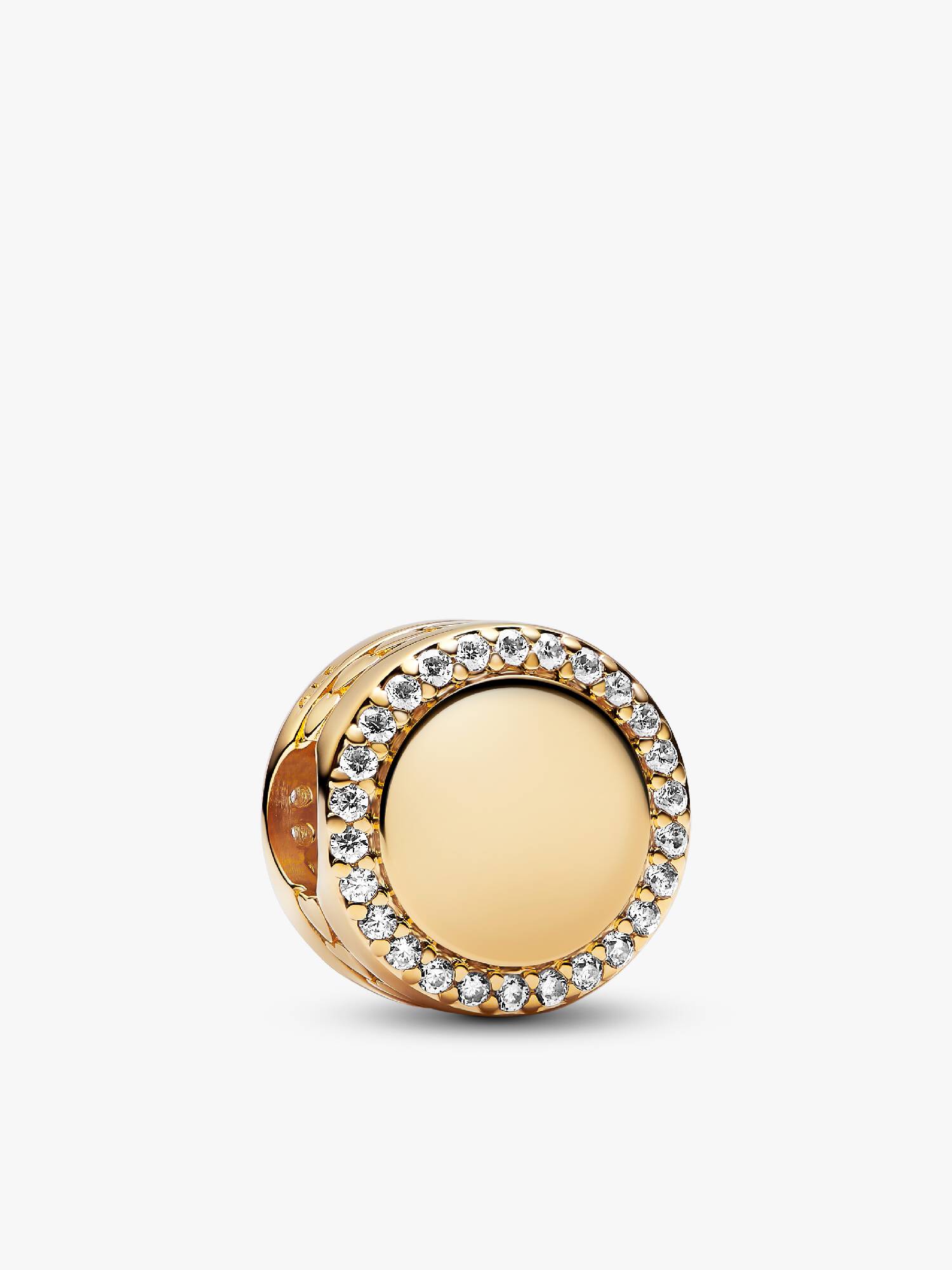 Engravable Sparkling Button Charm