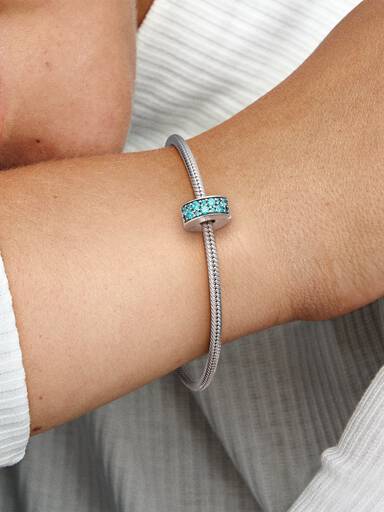 Teal Pavé Clip
