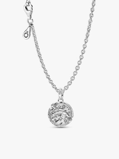 Dolphin Talisman Medallion Necklace Set