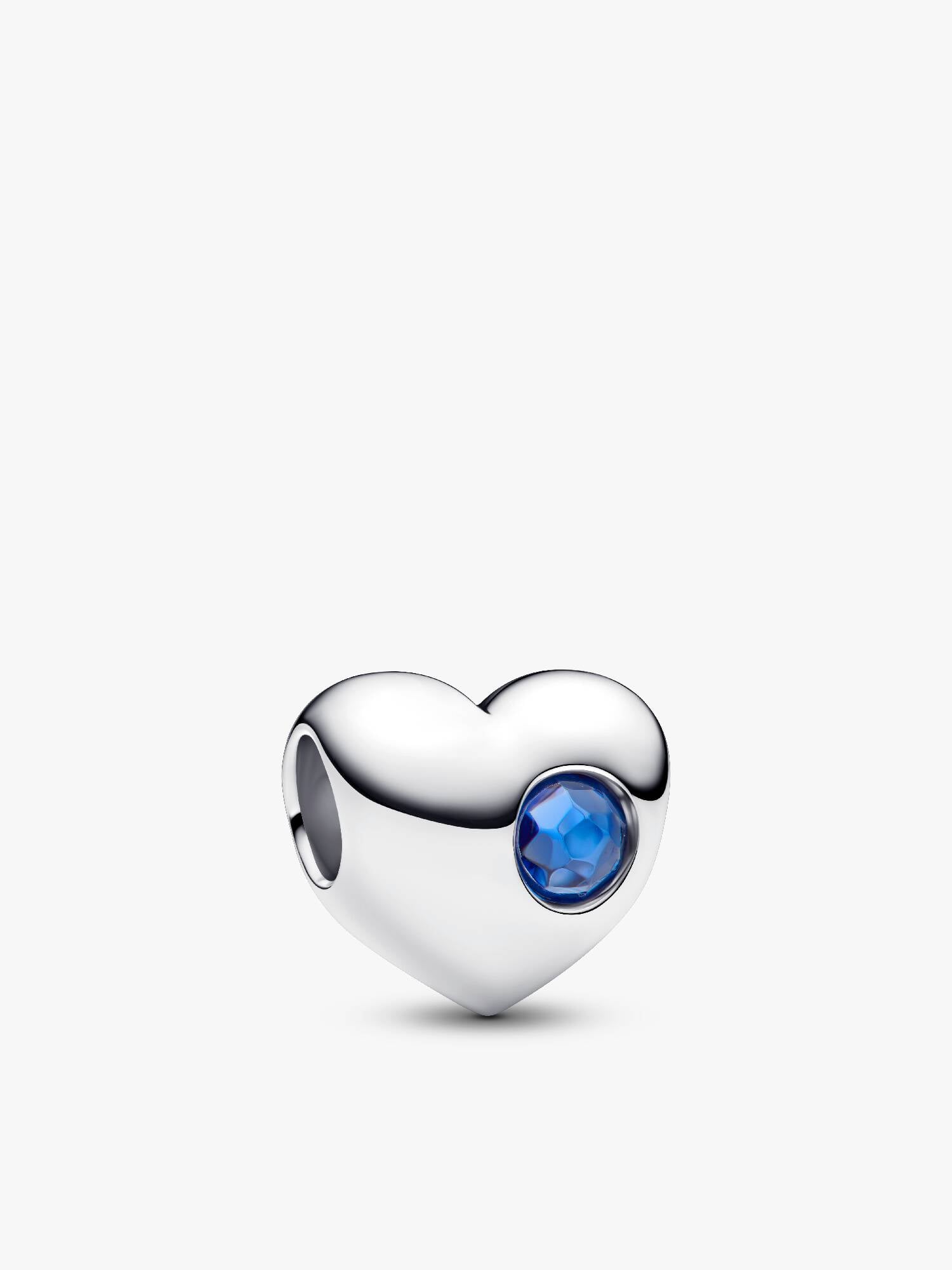 Engravable September Crystal Birthstone Heart Charm